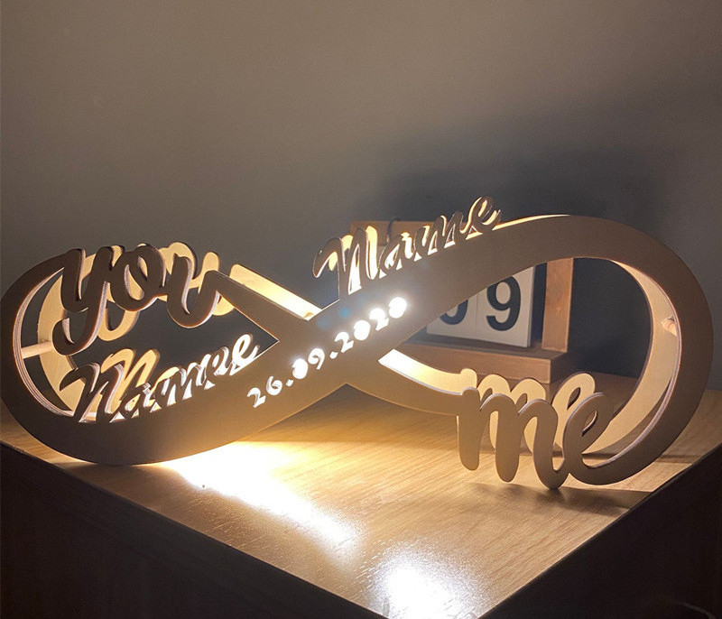 wooden engraved led personalized infinity names night lamp custom birthday anniversary gift wall hanging art decor