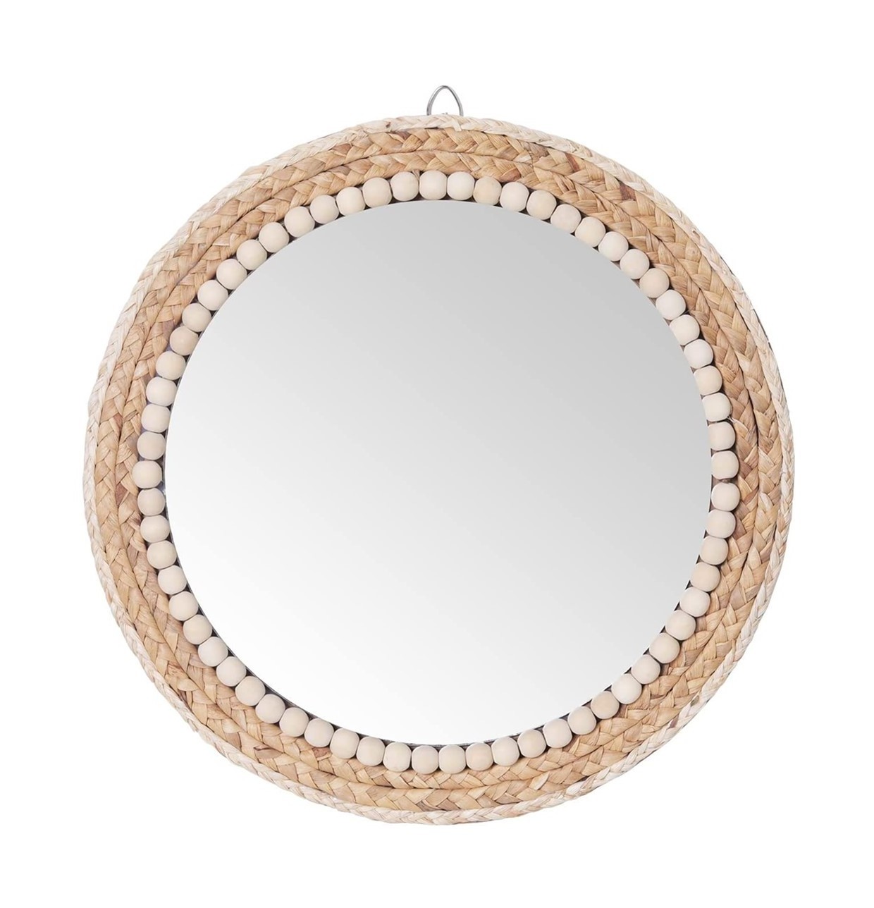 rattan mirror farmhouse living room bedroom circle wall mounted specchio espejo hanging rattan wall mirror boho decoration