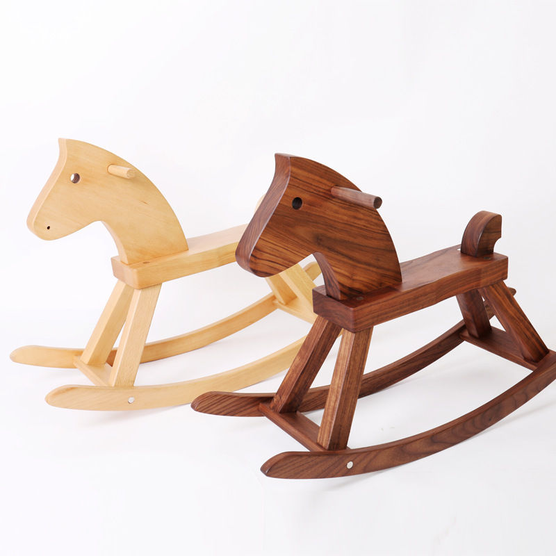 rocking horse christmas birthday gift kid toddler baby indoor outdoor wooden ride on rocking horse riding toys animals