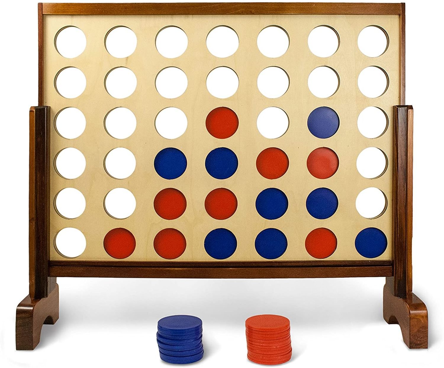 outdoor jumbo large connect 4 in a row basketball connect four game party lawn games family fun coins