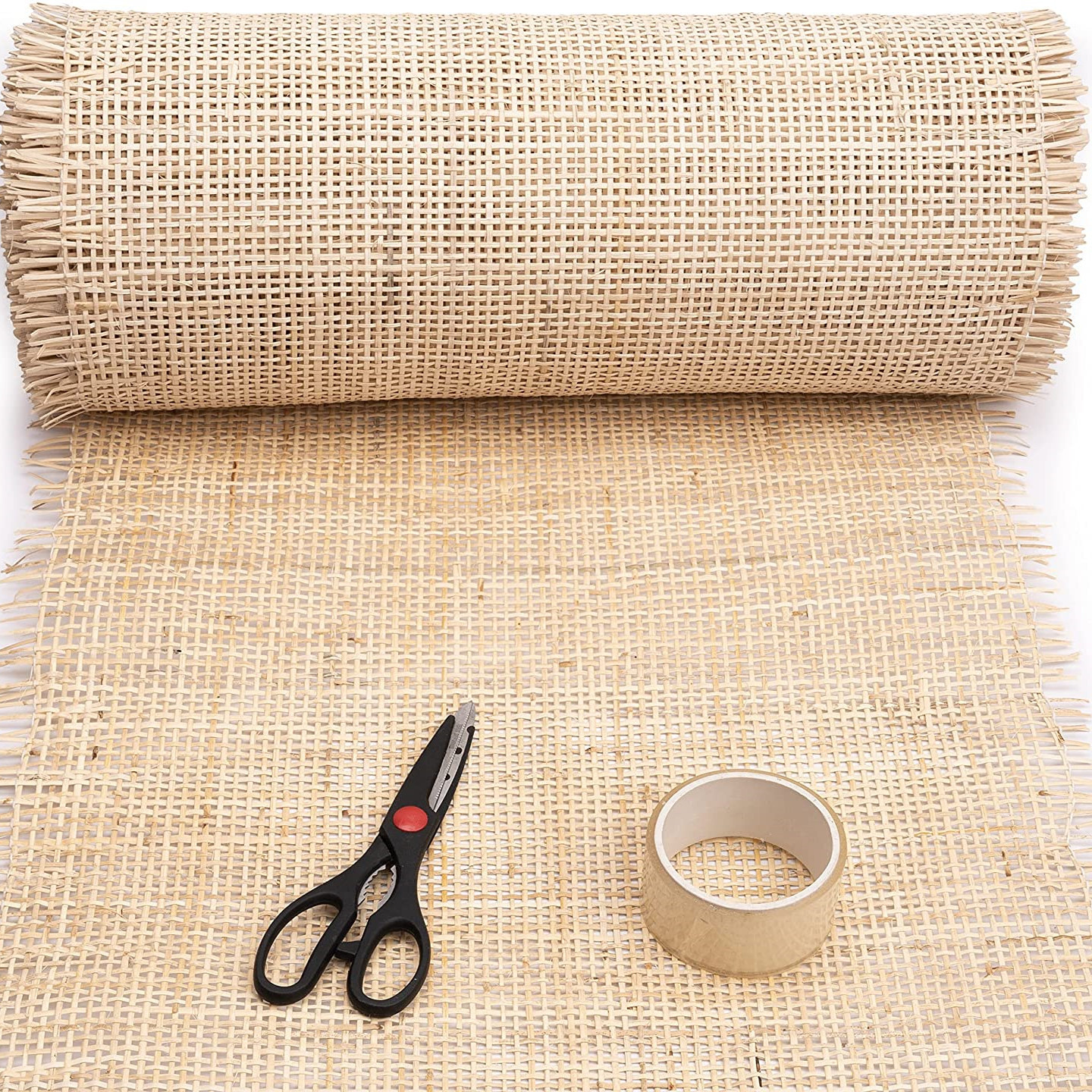 weave wicker door chair bag tray placemats furniture repair diy craft natural rattan webbing cane mesh roll raw material