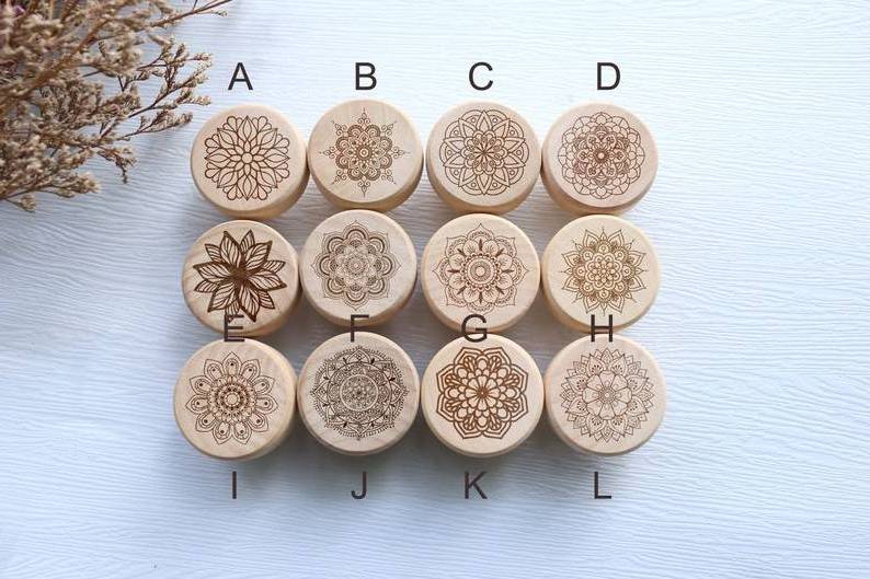 boho nursery engraved mandalas cupboard wardrobe furniture dresser door flat wood cabinet drawer pull knobs handles hardware