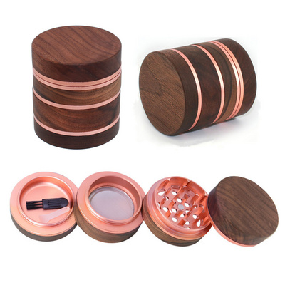 grinder black walnut custom hand accessories wood herb spice grinder