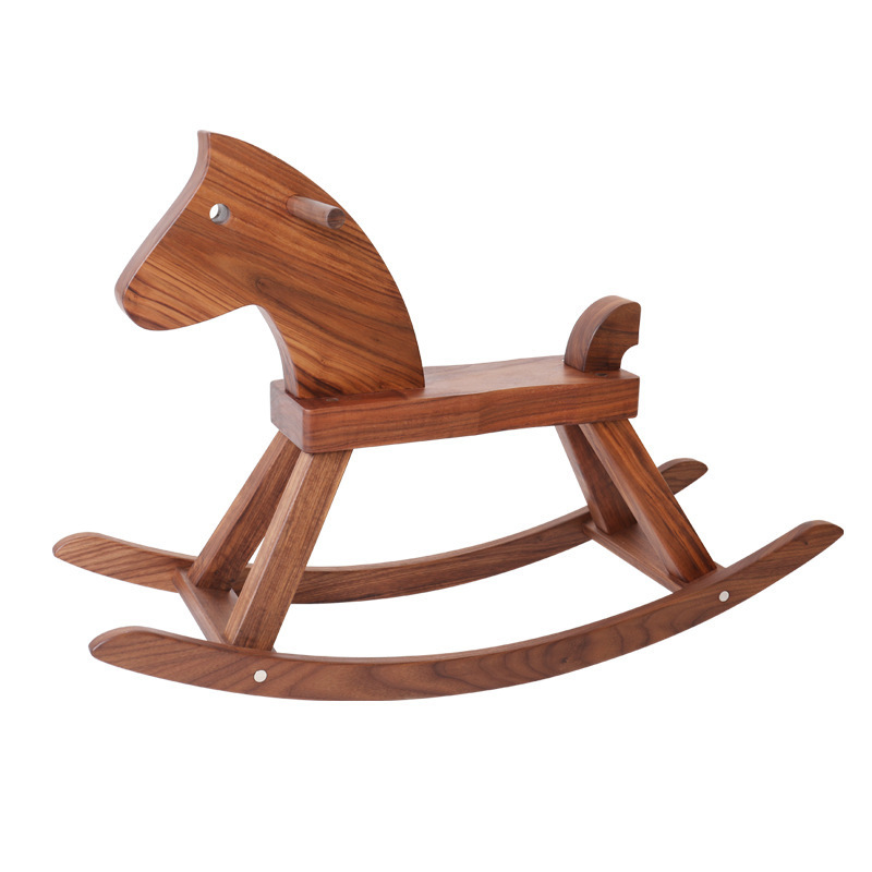 rocking horse christmas birthday gift kid toddler baby indoor outdoor wooden ride on rocking horse riding toys animals