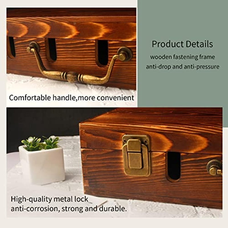 professional portable travel salon stylist wooden barber tool carrying case box organizer for clippers and barber supplies