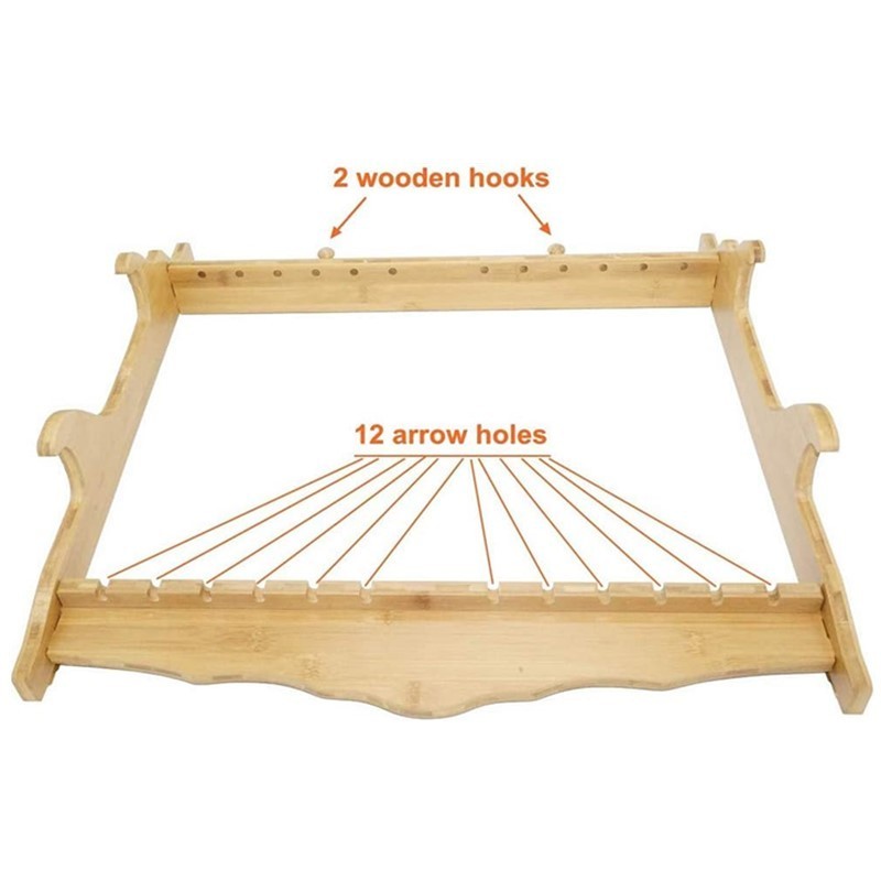 Weapon Storage Rack Bamboo 2 Bow 12 Arrow Prevent scratching Display Holder Bow Arrow Wall Mount 2Tier