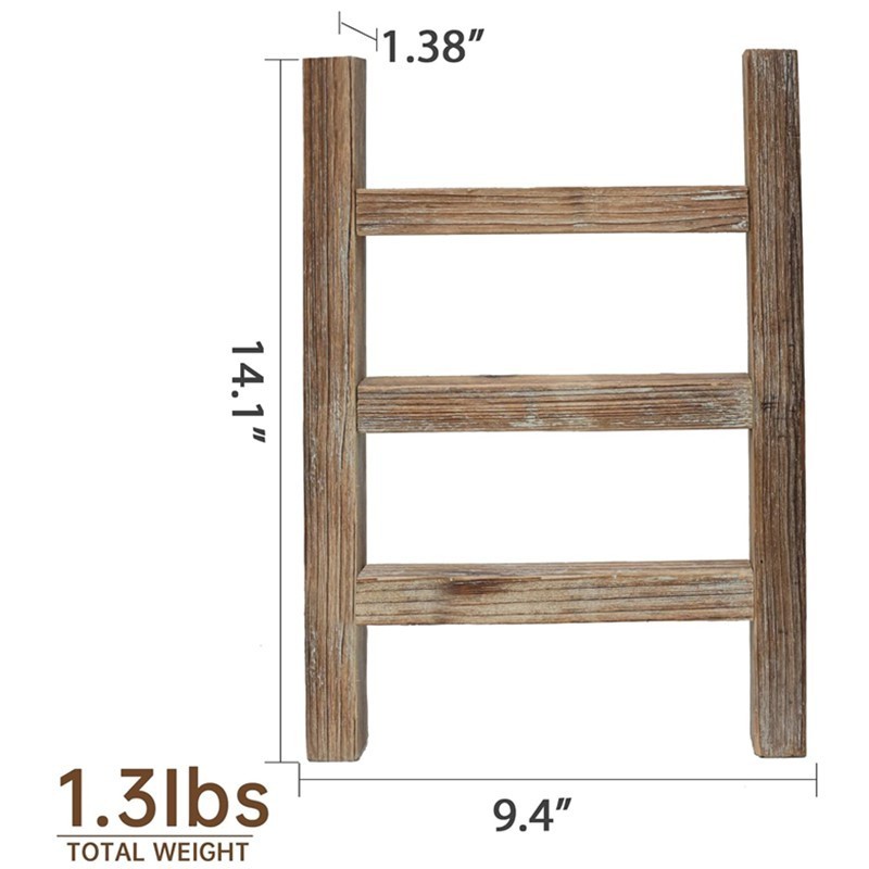 country bathroom decor mini small rustic farmhouse wooden tea towel ladder stand holder rack display hanger