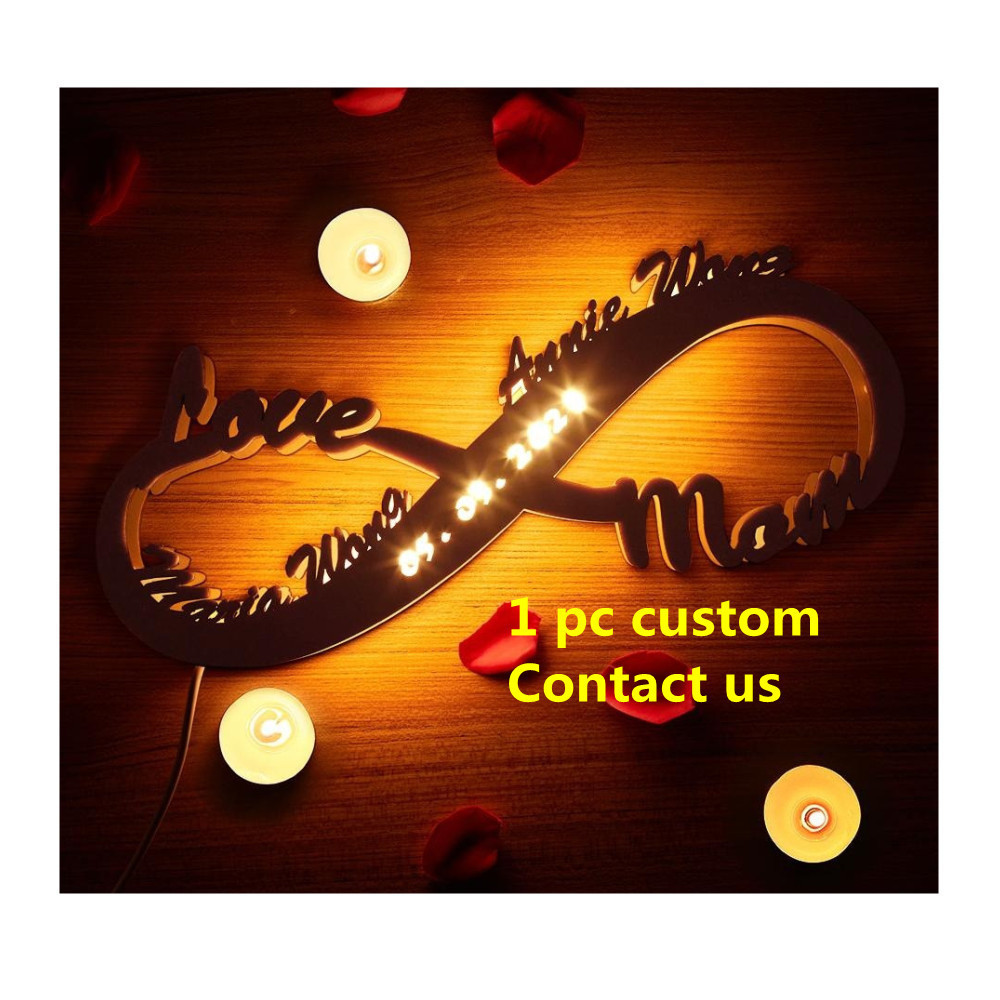 wooden engraved led personalized infinity names night lamp custom birthday anniversary gift wall hanging art decor