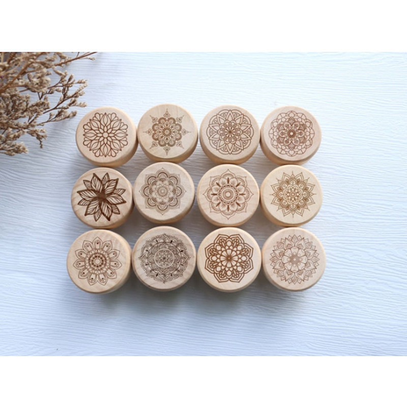 boho nursery engraved mandalas cupboard wardrobe furniture dresser door flat wood cabinet drawer pull knobs handles hardware