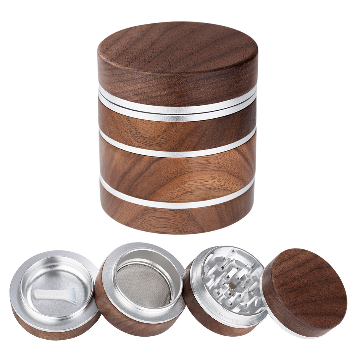 grinder black walnut custom hand accessories wood herb spice grinder