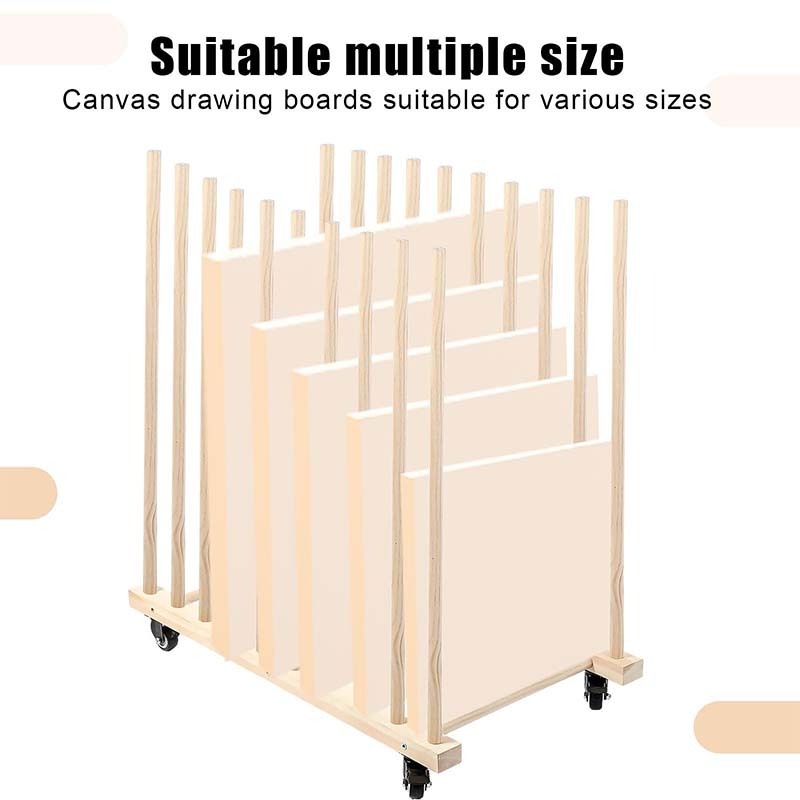 Canvas Board Art Drying Rack Painting Storage Rack Wooden Canvas Storage Stand Art Storage Rack