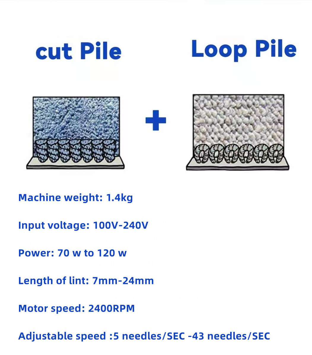 loop cut pile flocking machine pistola para de alfombra hand rug making tufting gun weaving machines for carpet