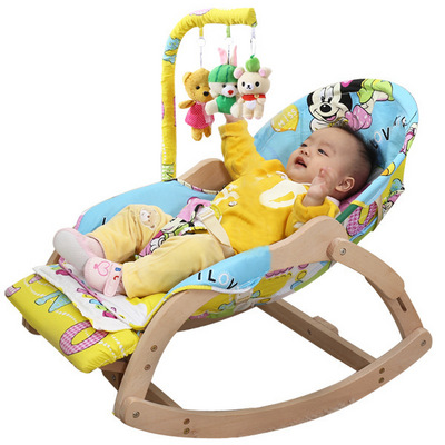 kids children nursery room bedroom furniture balance folding wooden baby bouncer rocker rocking lounge recliner chair