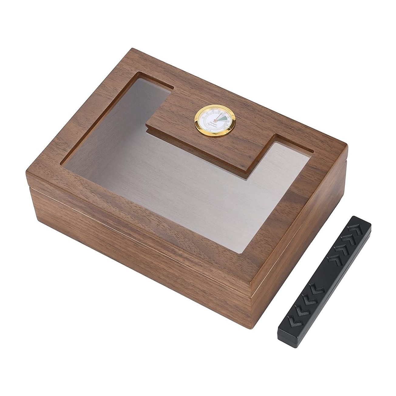 humidor desktop cigar packaging accessories humidor cigar travel case black walnut boxes with hygrometer humidifier