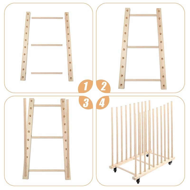 Canvas Board Art Drying Rack Painting Storage Rack Wooden Canvas Storage Stand Art Storage Rack