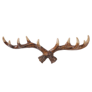 European style creative resin crafts living room bedroom clothing store wall hook antler shape wall hanger wall decor hanging