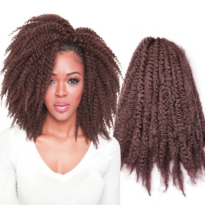 Wholesale Cheap Hot Selling Afro Twist Kinky Marley Box Braiding Crochet Hair Bulk/Synthetic Marley Braids Curly Hair