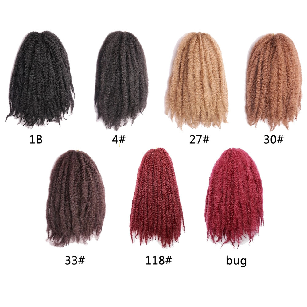 Wholesale Cheap Hot Selling Afro Twist Kinky Marley Box Braiding Crochet Hair Bulk/Synthetic Marley Braids Curly Hair