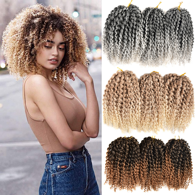 Cheap Wholesale Spring Curl Synthetic Crochet Braiding Hair,Nubian Twist Braid Hair