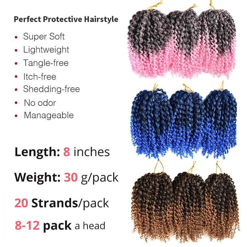 Cheap Wholesale Spring Curl Synthetic Crochet Braiding Hair,Nubian Twist Braid Hair