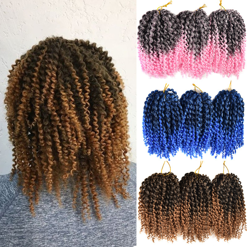 Cheap Wholesale Spring Curl Synthetic Crochet Braiding Hair,Nubian Twist Braid Hair