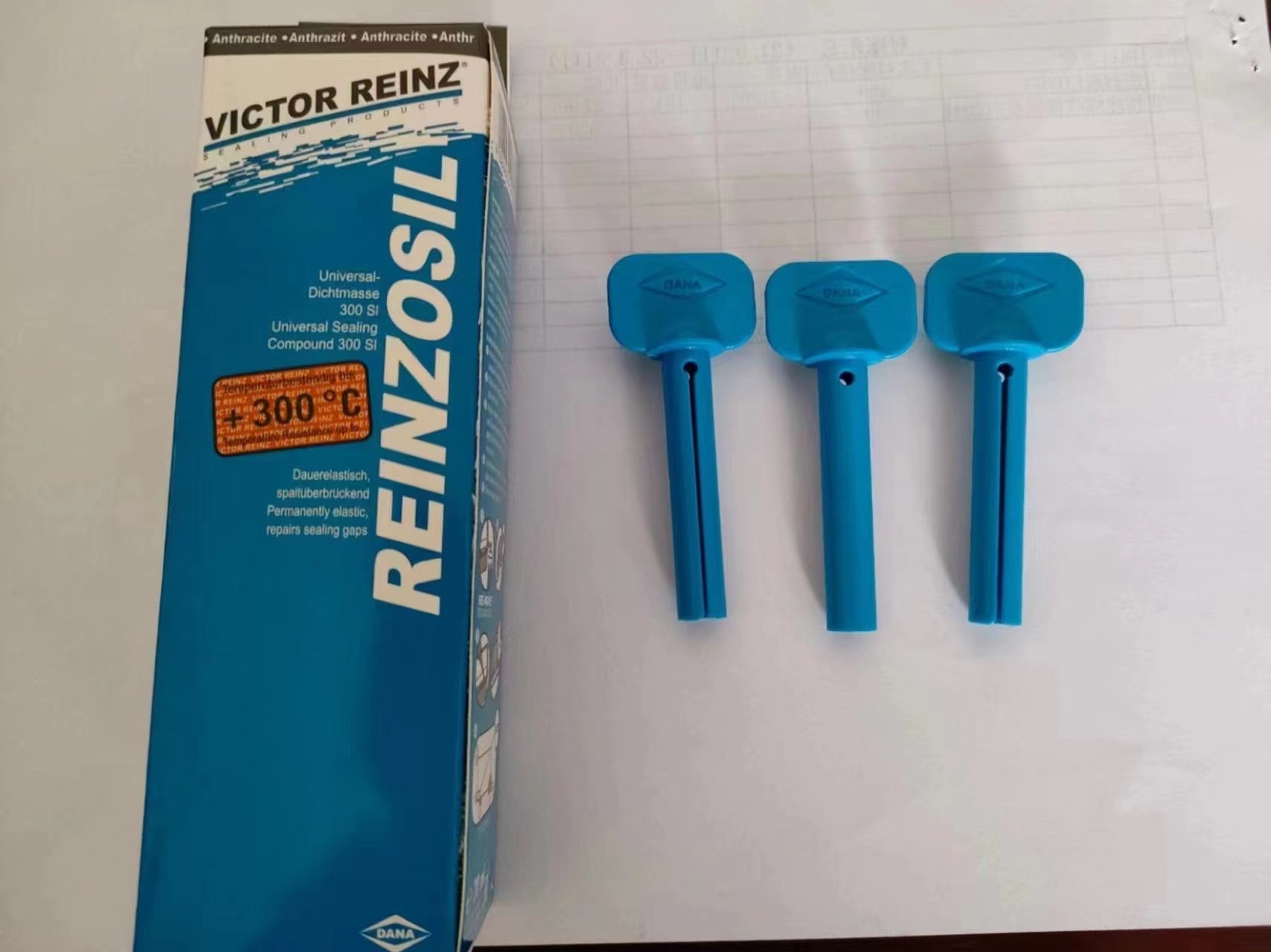 High-temper Waterproof Fireproof Rtv Silicone Sealant REINSISIL Gasket Maker with Blue Box and Specification rtv gasket maker