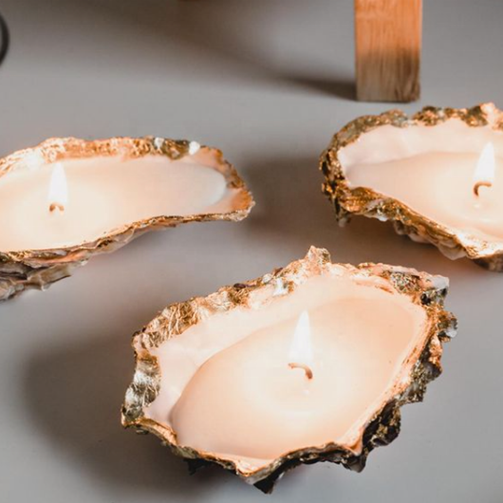 Oyster shell candle soy wax scented candle gift box home decoration scented candles private label velas