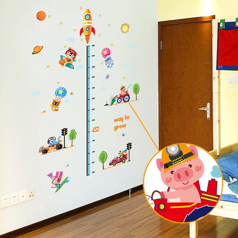 YIYAO Height Chart Wall Stickers Kids Growth Measure Wall Decals