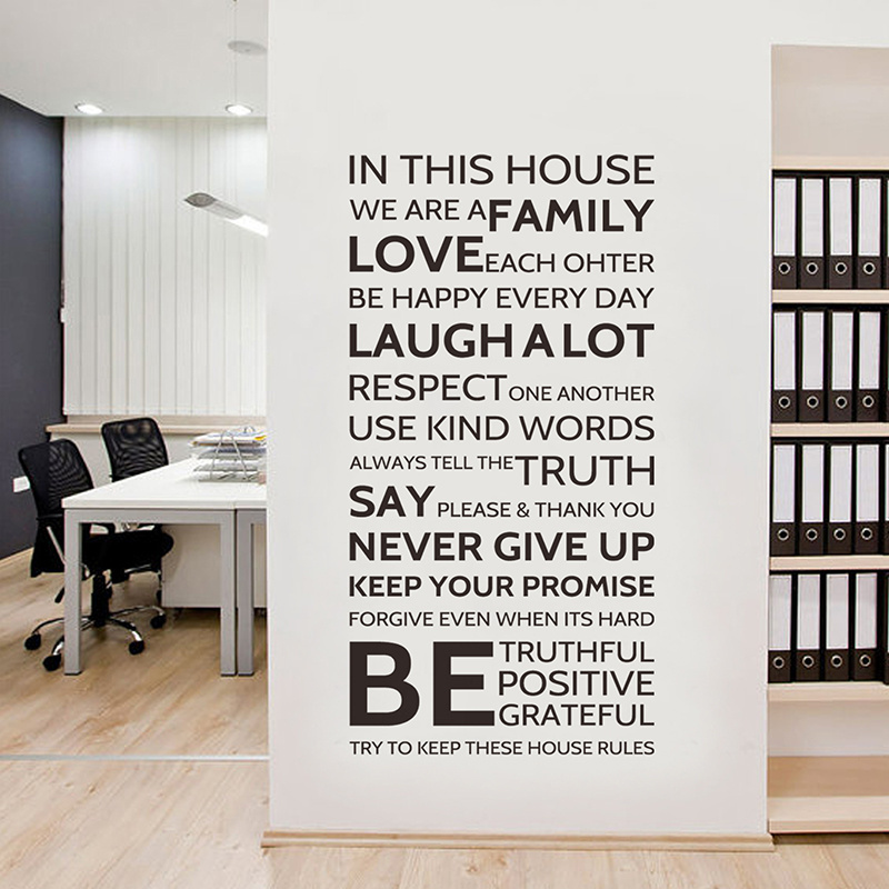 Quotes Motivational Family Wall Decal Inspirational Word Wall Sticker