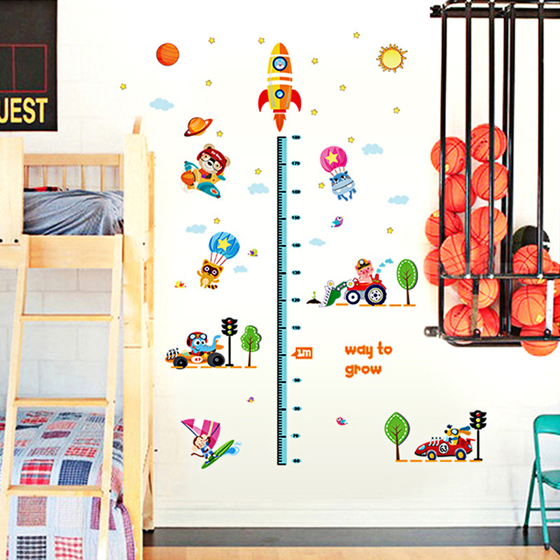 YIYAO Height Chart Wall Stickers Kids Growth Measure Wall Decals