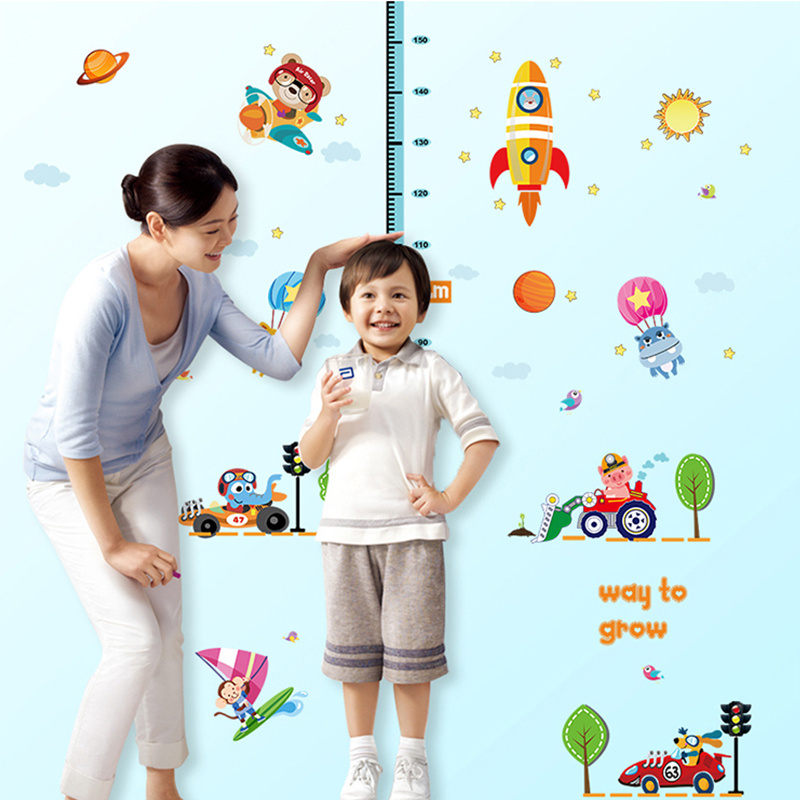 YIYAO Height Chart Wall Stickers Kids Growth Measure Wall Decals