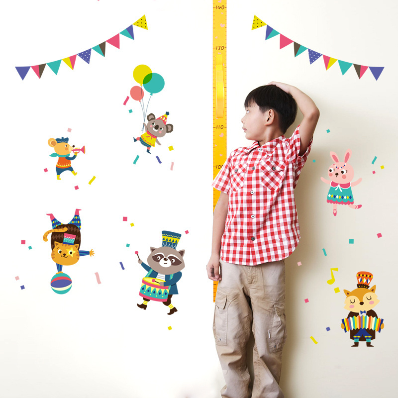 YIYAO 3D Musical Kids Growth Chart Magnetic Height Ruler Movable Measurer Wall Sticker