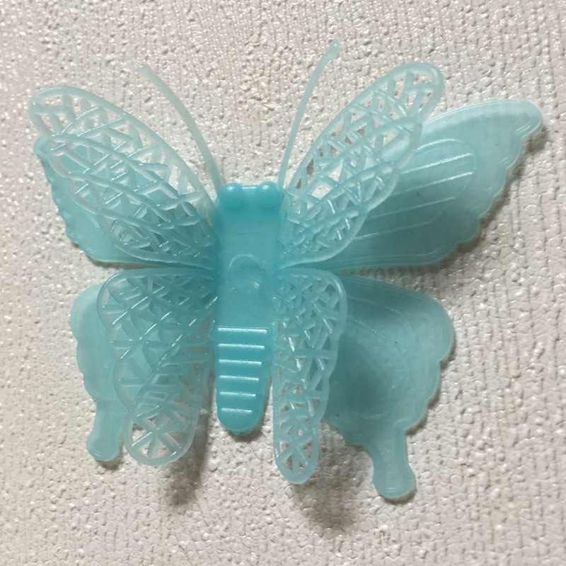 YIYAO 10 Butterfly Nightlight Stickers Luminescent Removable Adhesives Children's Room Wall Stickers