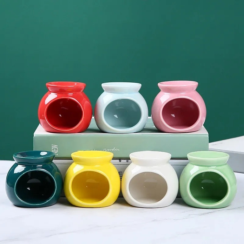 Wholesale Small Elegant Wax Burners Modern Tea Light Ceramic Candle Oil Burner Wax Melt Burner For Home Decoration