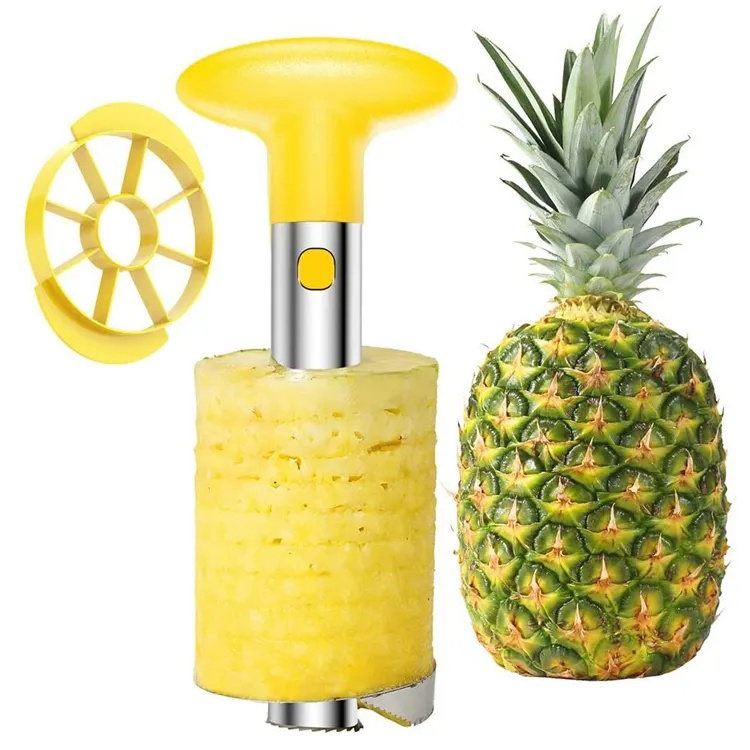 Hot Sale Customized Package Pineapple Corer Slicer Cutter Stainless Steel Pineapple Peeler Corer Slicer