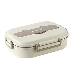 Stainless Steel 304 Lunch Box With 2-5 Compartments Metal Bento Box With Chopsticks And Spoon Dinnerware For Workers And Kids