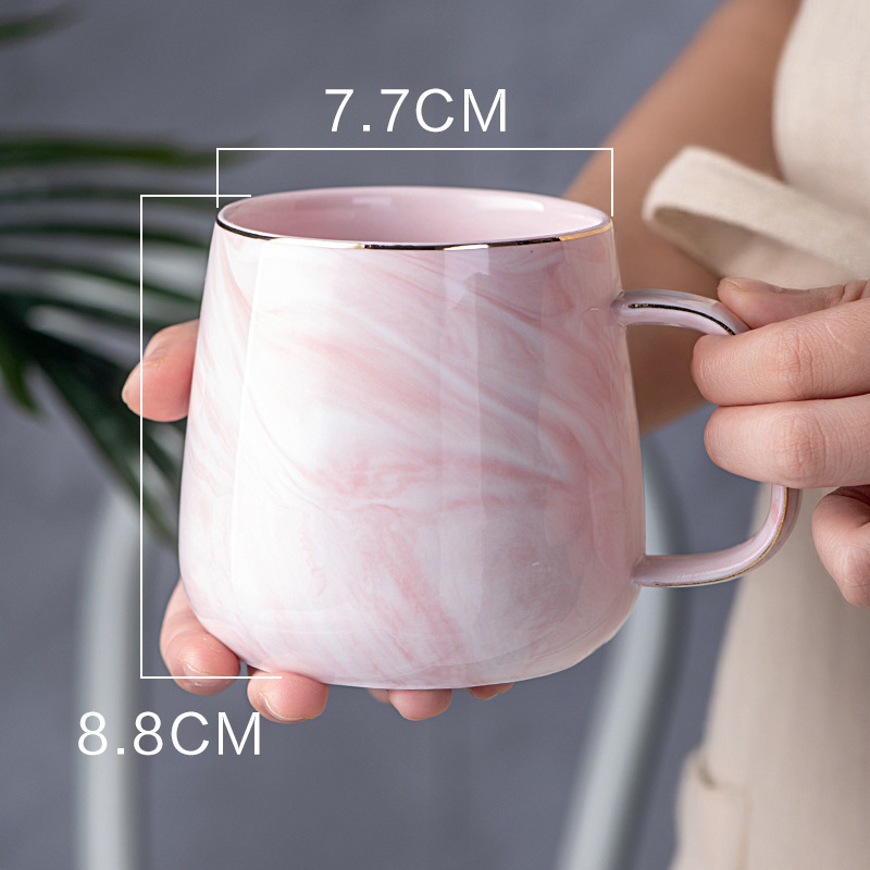 Oem Tazas Marble Mr Mrs Mug Coffee Tea Cup Set Luxury Ceramic Coffee Mug With  Lid Gift Box 12oz Pink Nordic Cup