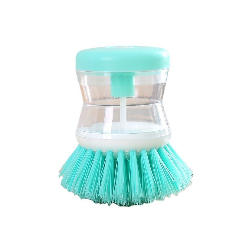 Multifunctional Kitchen Gadgets Small Dish Pot Cleaning Tool Liquid Soap Dispenser Plastic Cleaning Brush