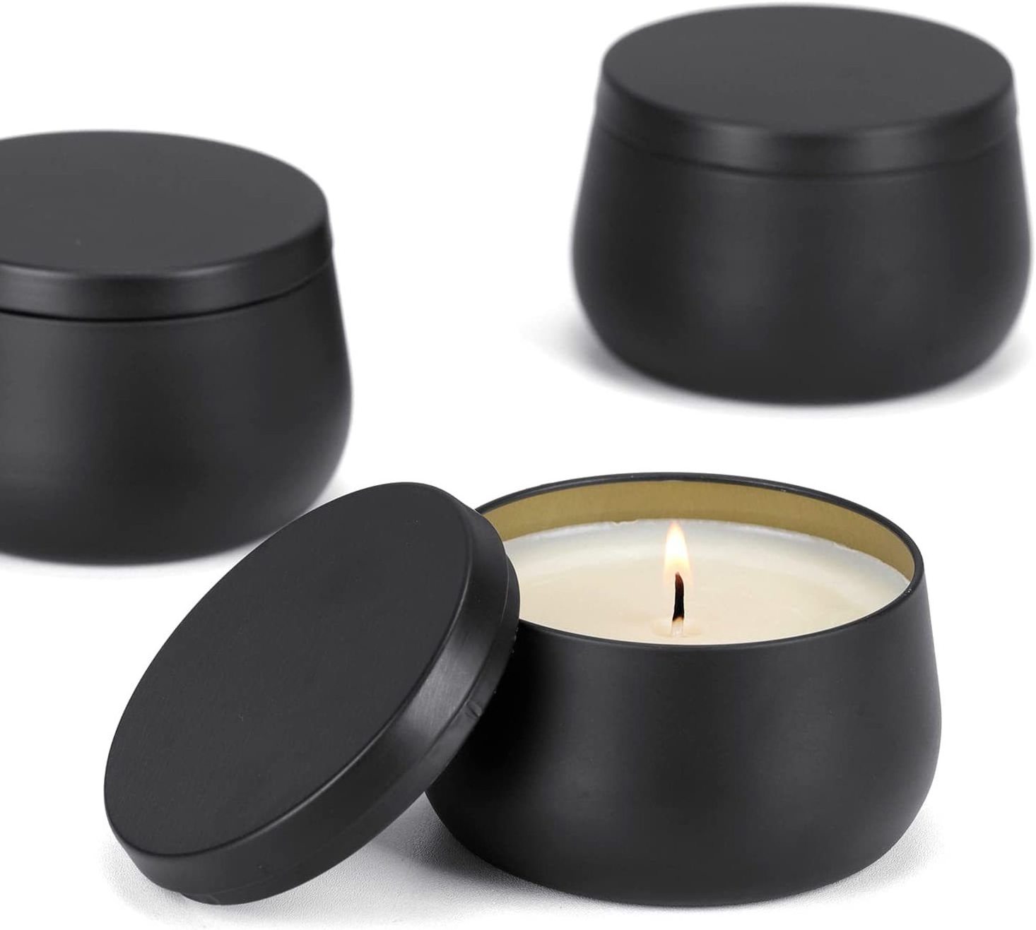 Luxury Glass Black Candle Jars Custom Private Label Candle Gift Set Best Scented Soy Wax Scented Candles In Bulk