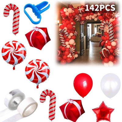 Christmas Balloons Party Decorations Red White Confetti Balloons Latex Balloons For Christmas New Year Holiday Birthday