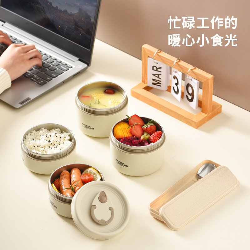 Wholesale 304 Stainless Steel Insulated Lunch Box Office Worker Student Portable Lunch Box Multi-layer Sealed Crisper Bento Box