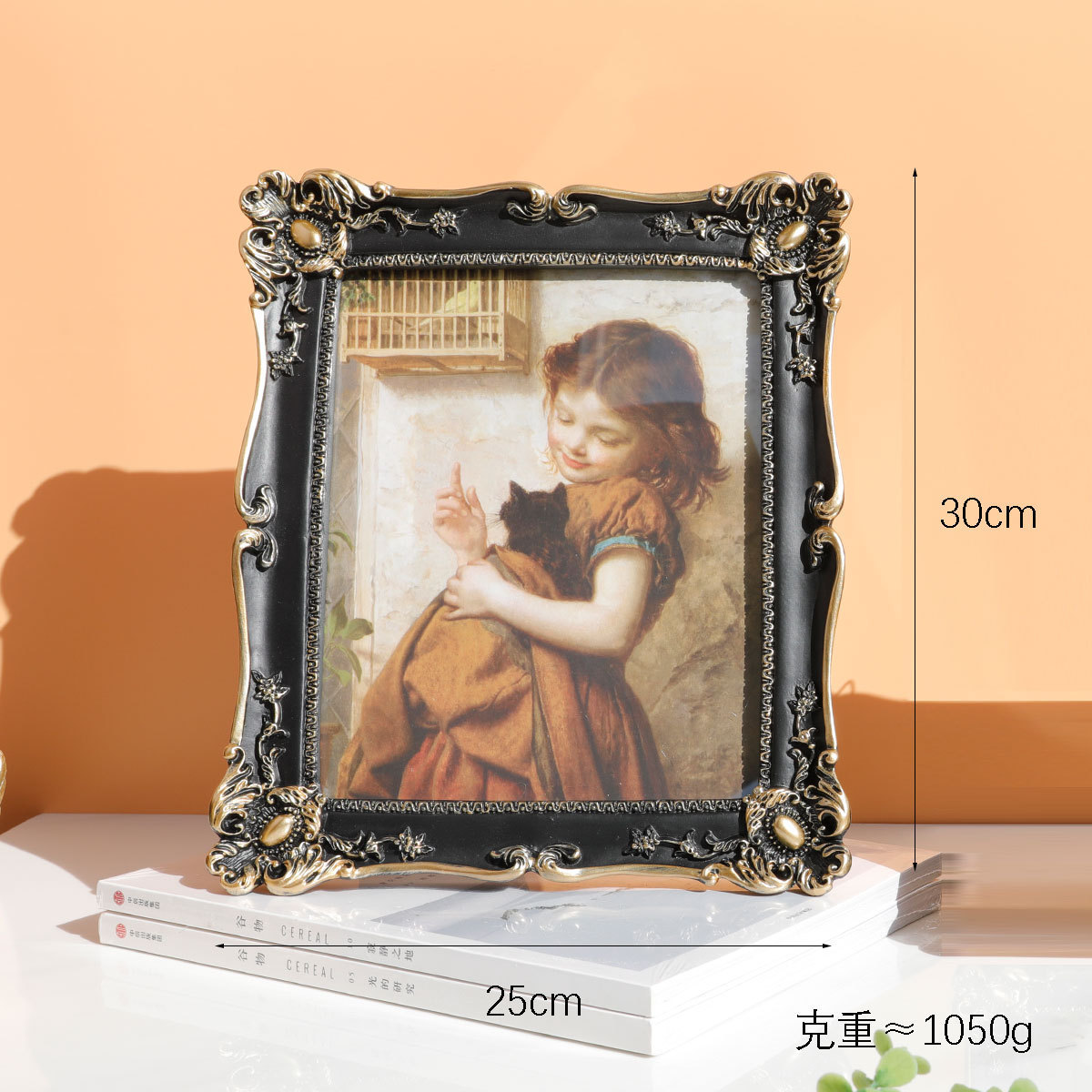 Decorative Table top Picture Frame Antique Gold French Wall Frame Carved Resin Photo Frame art for home decor