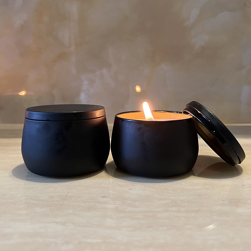 Luxury Glass Black Candle Jars Custom Private Label Candle Gift Set Best Scented Soy Wax Scented Candles In Bulk