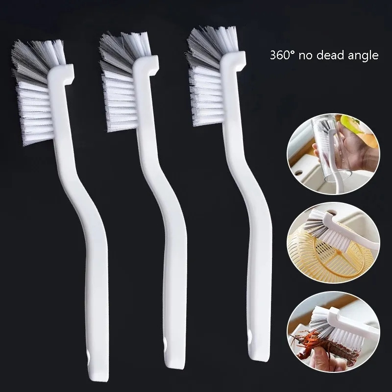 Bulk Sale Long Handle Kitchen Cleaning Brush Pot Pan Dishwasher Edge Corners Grout Deep Cleaning Brush With Stiff Bristles