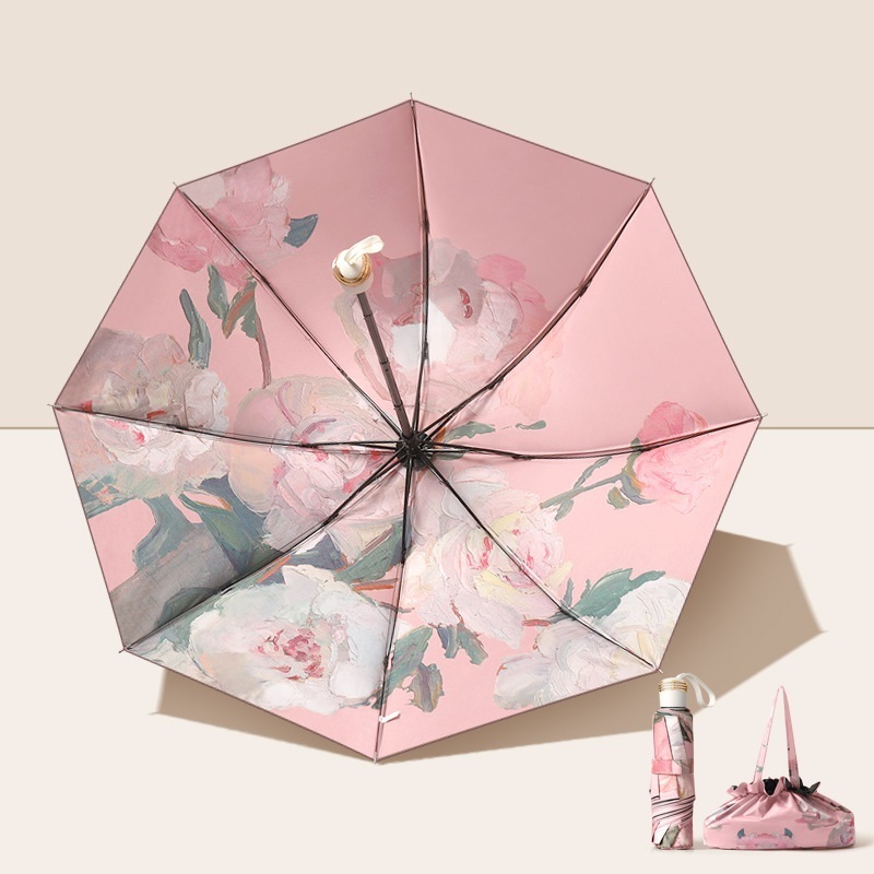 Beautiful Flower Luxury Design Ladies Umbrellas Parasol Gifts Women's Sun And Rain Protection Windproof Folding Umbrella