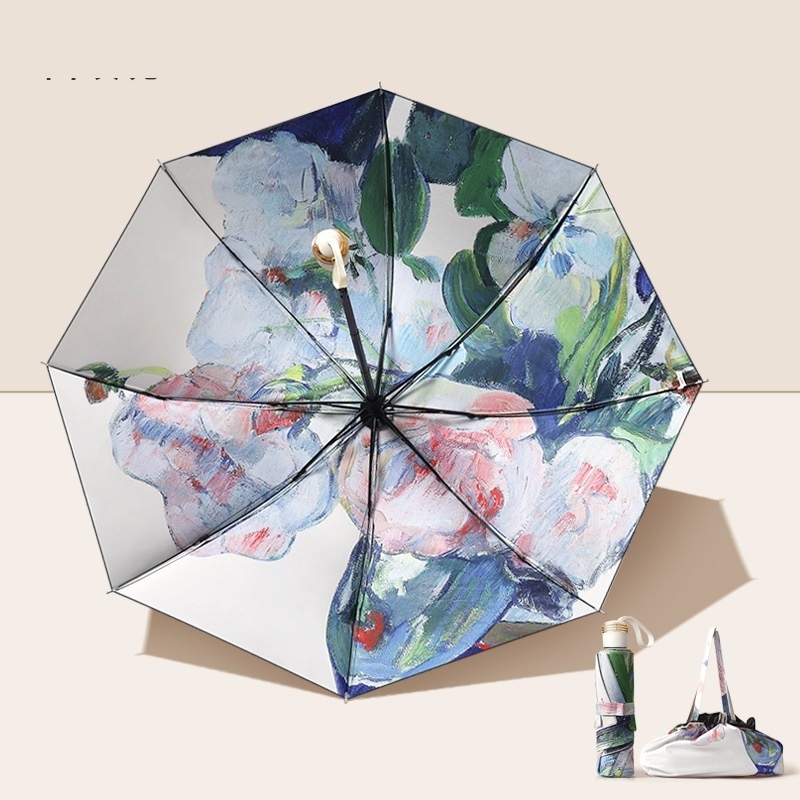 Beautiful Flower Luxury Design Ladies Umbrellas Parasol Gifts Women's Sun And Rain Protection Windproof Folding Umbrella