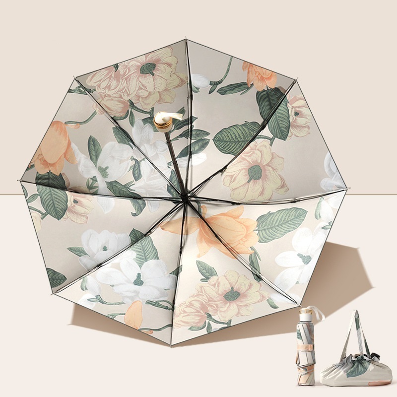 Beautiful Flower Luxury Design Ladies Umbrellas Parasol Gifts Women's Sun And Rain Protection Windproof Folding Umbrella