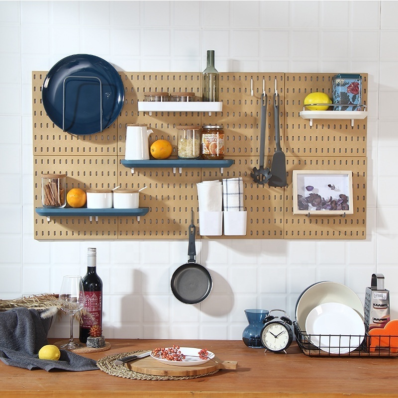 Black Pegboard Wall Organizer Display,Peg Board Hooks Accessories Pegboard Bins Organizer For Garage