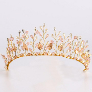 Gorgeous Pink Crystal crown  Queen Tiaras and Crowns  large pageant crowns for Girls Prom Party Wedding