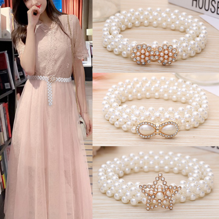 2021 Summer Pearl waist sealing skirt waist chain diamond waist chain for Women Jewelry